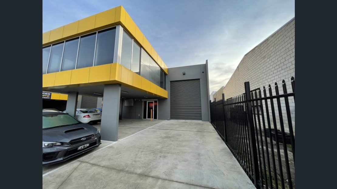 Industrial warehouse for lease. 2 Comley Street, Sunshine North, VIC, 3020. Exterior view.