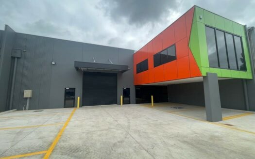 Facade of warehouse for lease in Sunshine North, Melbourne.