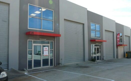 Front facade of warehouse available for lease in tullamarine Melbourne