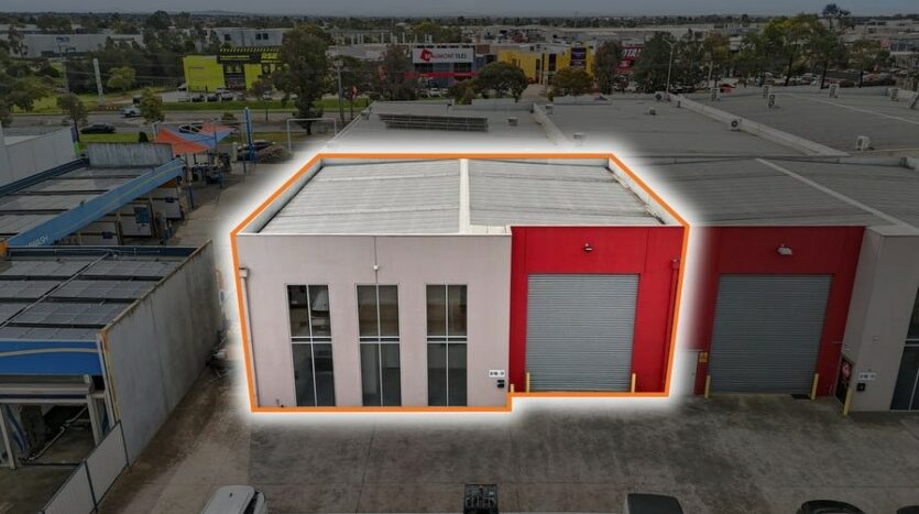 Arial view of warehouse for sale in Hoppers Crossing, Melbourne by CPN Commercial Group.