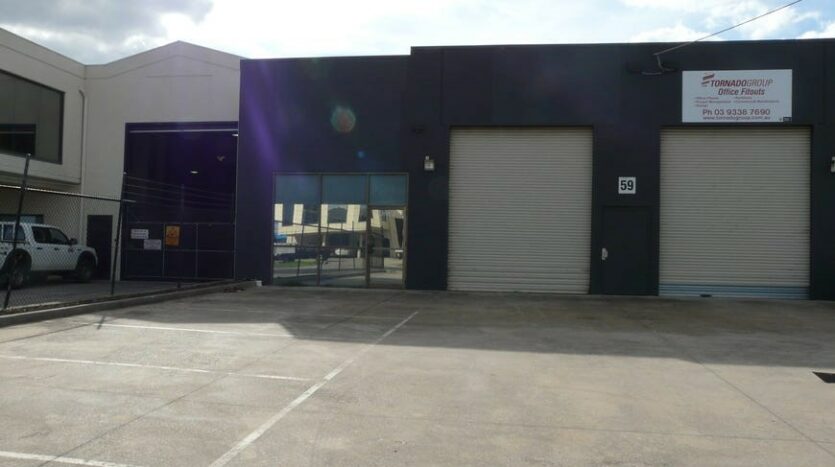 Front view of Tullamarine warehouse for lease by CPN Commercial Group