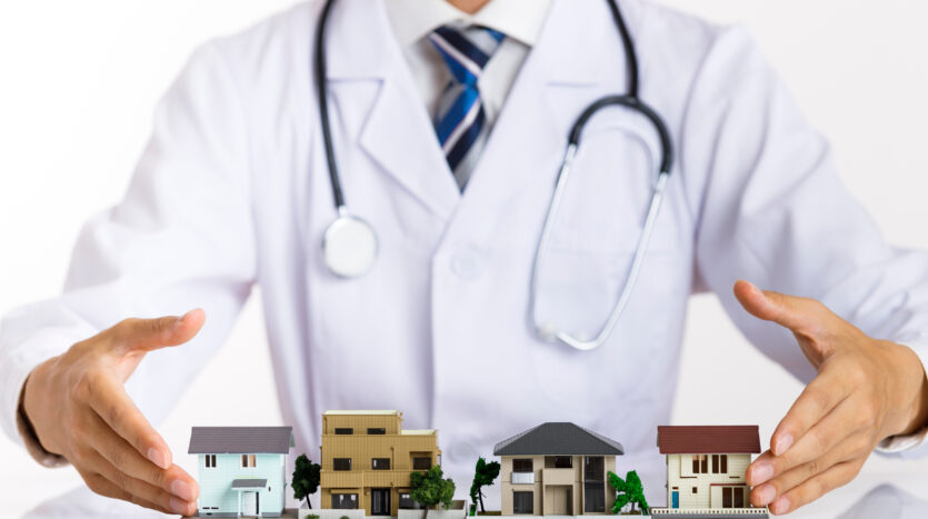 Image of a medical professional presenting healthcare real estate