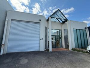 Front facade of warehouse for sale by CPN Commercial Group, commercial real estate specialists. 28 Mercier Street, Coburg North, Melbourne, 3058