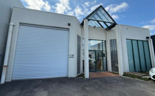 Front facade of warehouse for sale by CPN Commercial Group, commercial real estate specialists. 28 Mercier Street, Coburg North, Melbourne, 3058