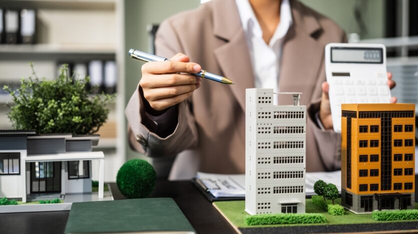 A women planning a commercial real estate development