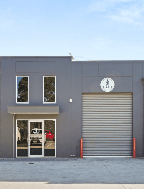 Exterior view of industrial property for sale in Airport West with secure roller door access. 3/51 Parer Road, Airport West, VIC 3042
