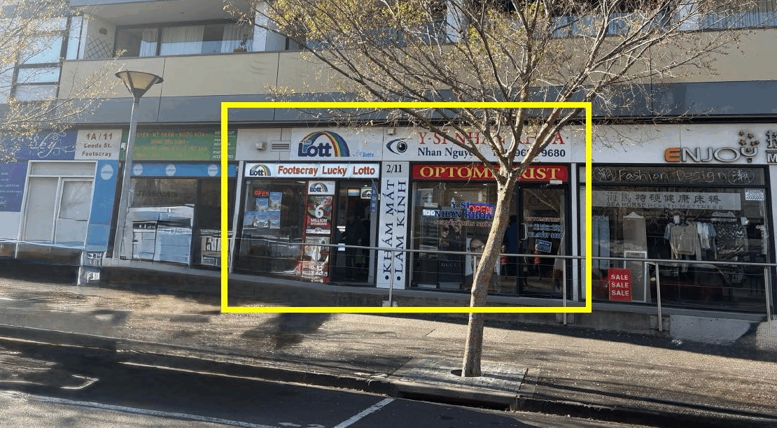 Retail Investmet property For Sale. 2a & 2b/11 Leeds Street, Footscray VIC 3011. This property is to be sold as a going concern