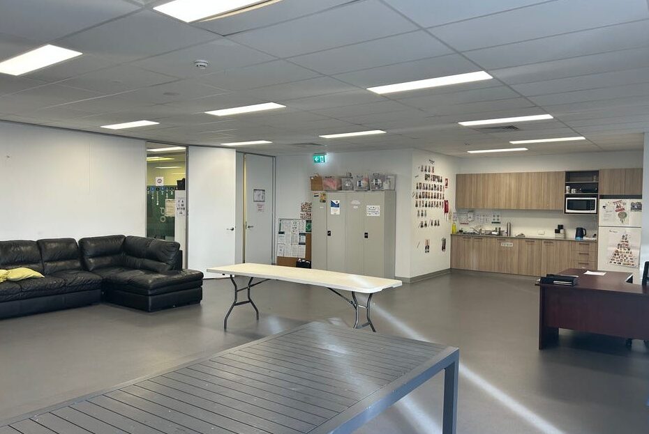 Open area with lounge and kitchenette within medical suite at Craigieburn Junction