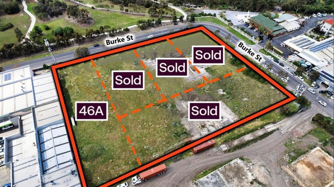 Arial view of commercial land for sale in Braybrook Melbourne