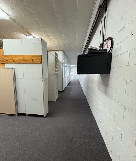 Long hallway with open-plan fitout. Office for lease at 21 Centreway Keilor East